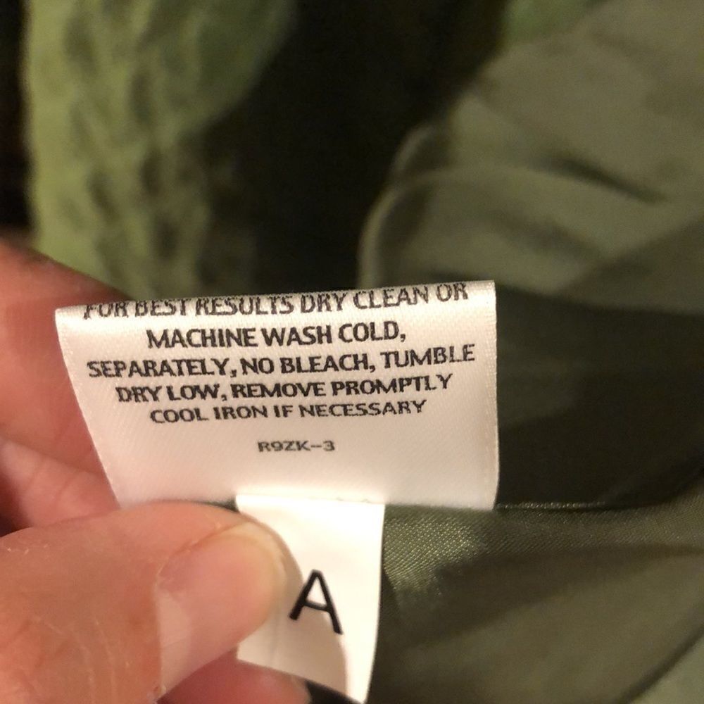 Eileen Fisher green silk zip up jacket - Picture 8 of 9